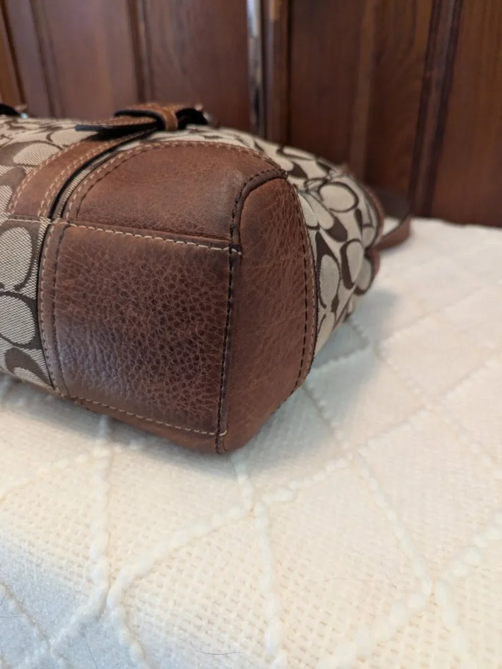 Coach Chelsea Signature Jacquard Turnlock Satchel